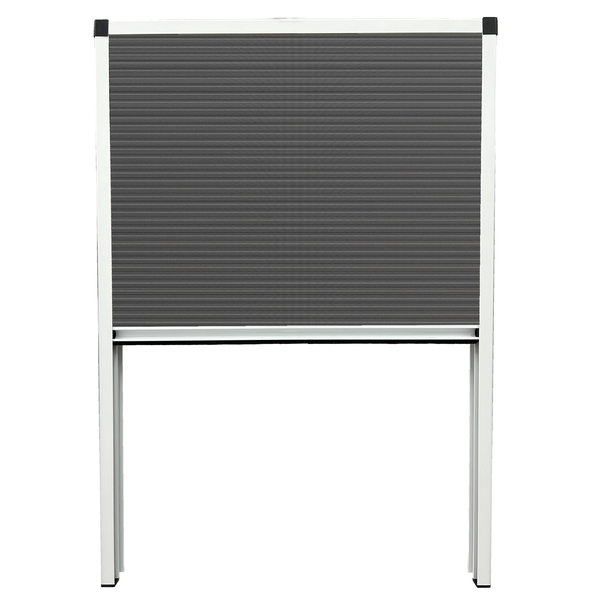 Amig - Zanzariera plissettata per Finestra da Tetto - 78 x 118 cm - Alluminio e Polipropilene - Sistema Acordeon - Telaio Bianco e Rete Grigia - Mod. MPL01