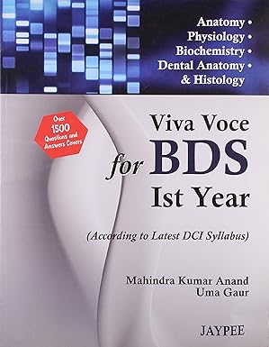 VIVA VOCE FOR BDS IST YEAR(ACCORDING TO LATEST DCI SYLLABUS)