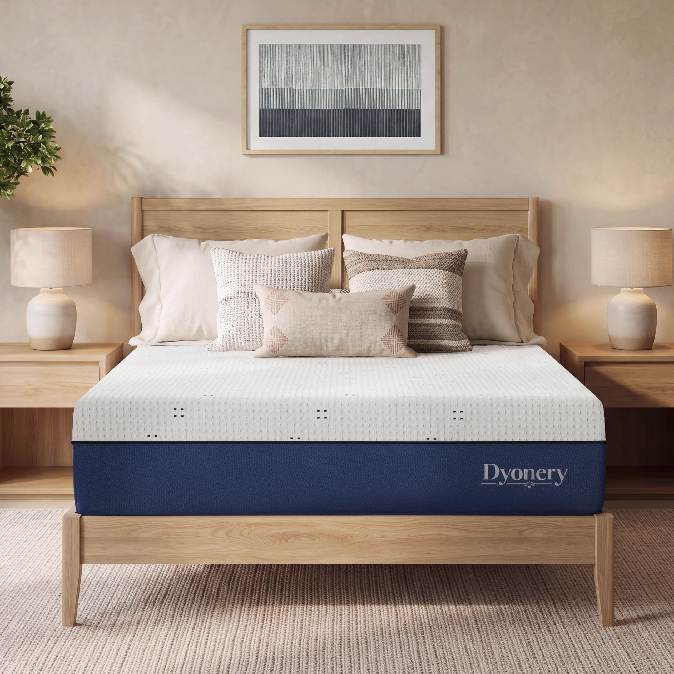 Dyonery Queen Mattress 14 Inch Gel Memory Foam Medium Support