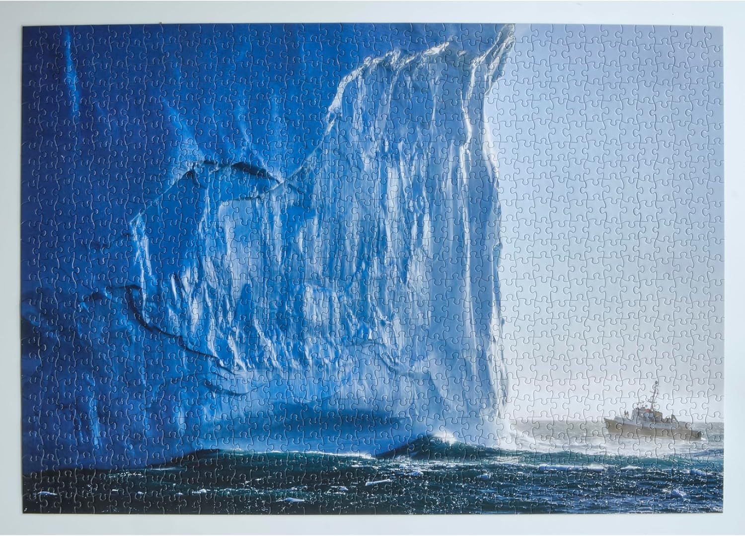 Award-Winning Photo Puzzle (National Geographic Traveler Editor's Favorite) by Eric Lew - 1000 Pieces (20" by 29") "Approaching B15 Challenging Difficult Nature Iceberg Antarctica Scenery Blue Ocean
