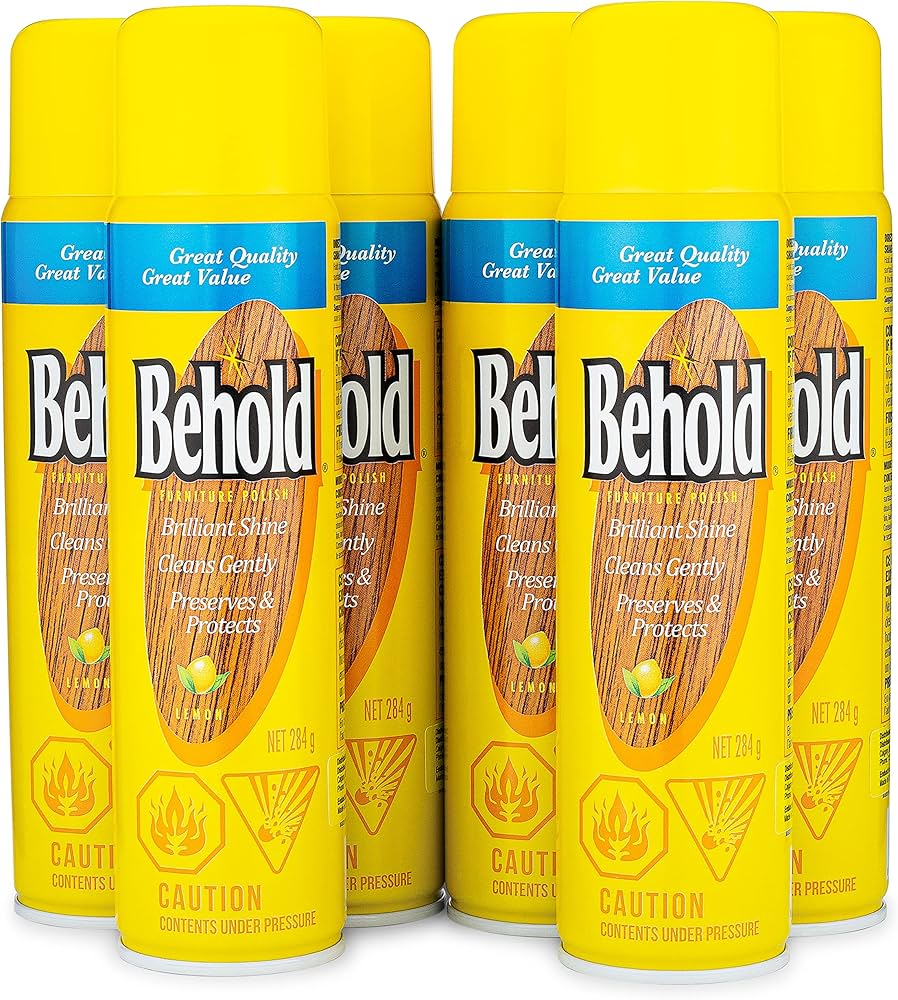 Behold Furniture Polish Aerosol, Lemon, Oz (3 Pack), 46 OFF
