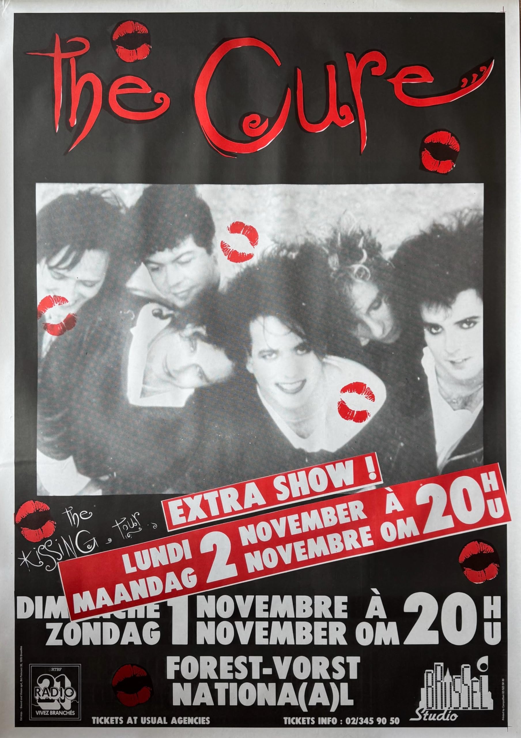 Affiche The Cure 1987 grand poster 70x100cm pour grand mur vide