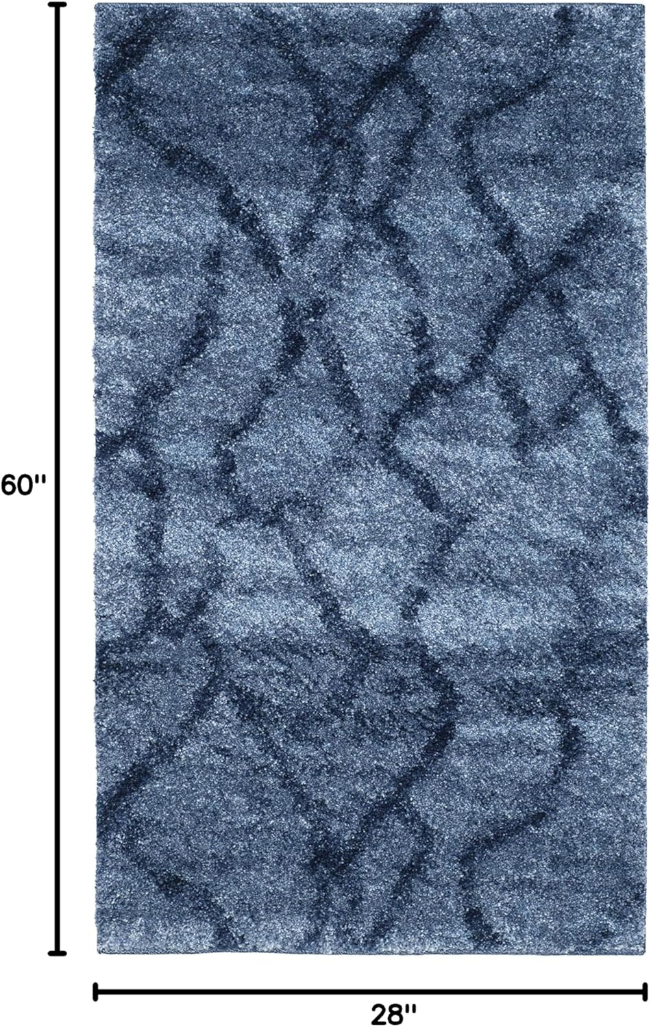 SAFAVIEH Retro Collection Accent Rug - 2'3" x 5', Blue & Dark Blue, Modern Abstract Design, Non-Shedding & Easy Care, Ideal for High Traffic Areas in Entryway, Living Room, Bedroom (RET2144-6570)