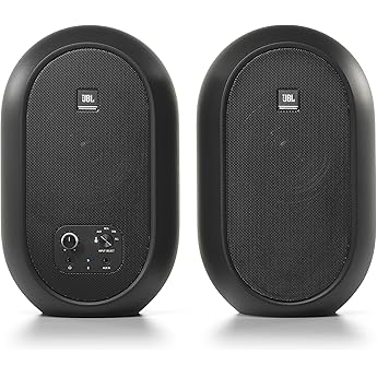 JBL Professional 1 Series 104-BT Compact Desktop Reference Monitors with Bluetooth, Black, Sold as Pair, 4.5-inch Speaker