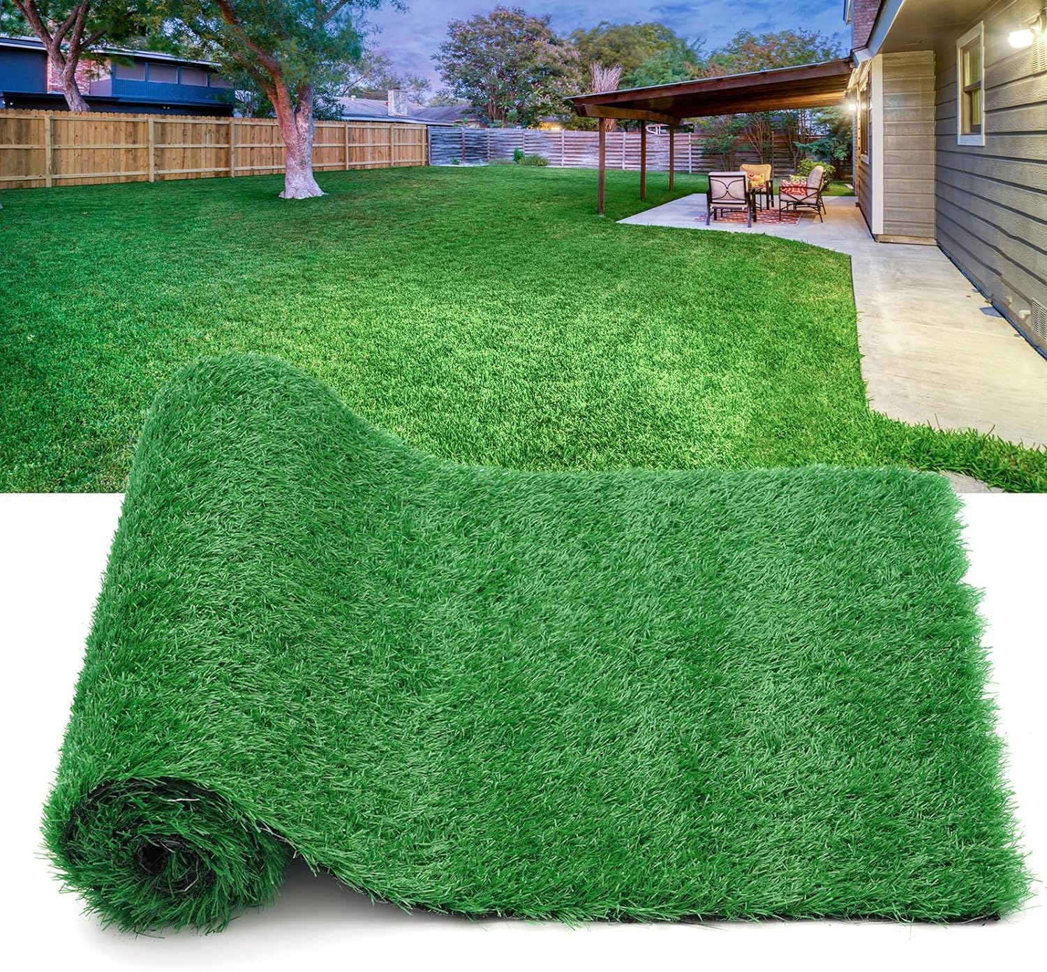 sanjianke-fs Artificial Grass 0.5M X 2M Realistic Astro Turf Fake Grass Roll Replacement Artificial Turf Natural Indoor Outdoor Artificial Grass Underlay For Garden Rug
