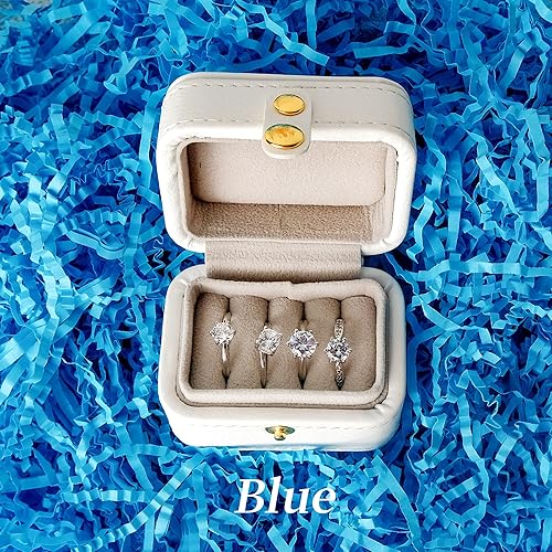 Miniatura 3 de TCAIRG - Relleno de papel de corte arrugado azul claro (12 libra) para envolver regalos y rellenar cestas, papel triturado para caja de regalo, caja