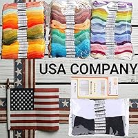 Vista 6 de Athena's Elements Hilo de bordar Hilo de arco iris para bordar, hilo de punto de cruz, cuerdas de bordado para manualidades, manualidades, a