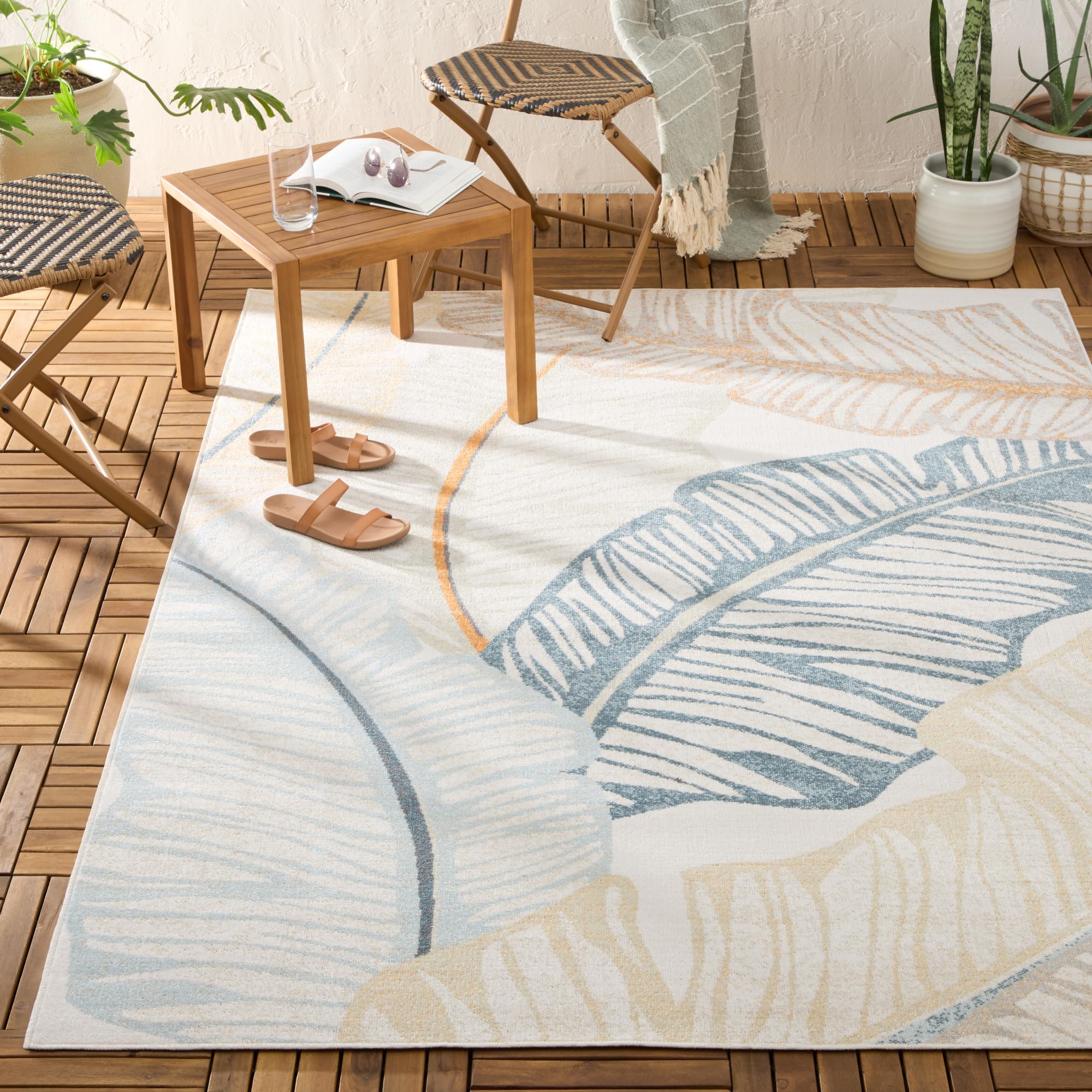 Amazon.com: Tommy Bahama Cay Palm Fronds Indoor Outdoor Area Rug