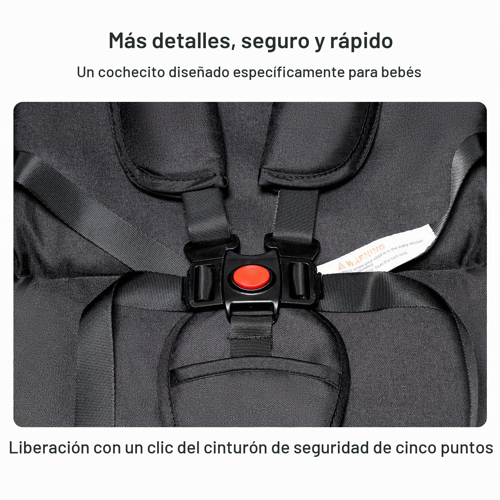 Carrito bebe 3 en 1, Capazo, Cochecito Deportivo y Silla de Coche, para Bebés de 0 a 36 Meses (Negro Oro)