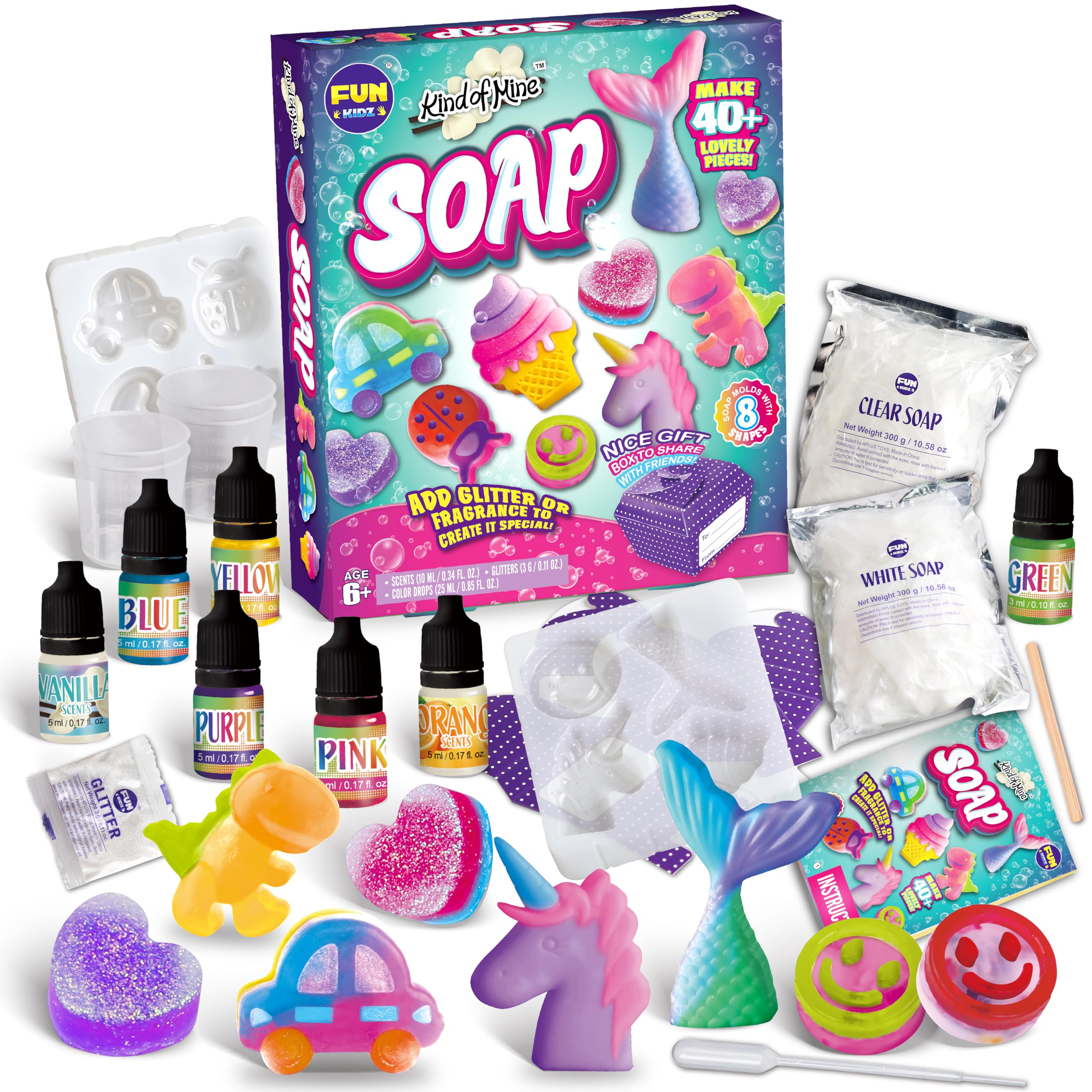 Buy Kids Soap Kit, FunKidz Soap Making Kit for Kids All Ages DIY Crafts
