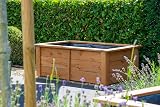 dobar® 29246FSCe High Rectangular Pine Wood Garden Pond Cube, 200 L, Brown - 4