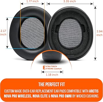 WC PadZ Nova Pro Wireless - Earpads for Arctis Nova Pro Wireless