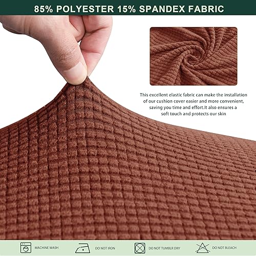 Vista 103 de CHUN YI - Funda elástica de cojín para sofá biplaza, funda de asiento de sofá con tela jacquard de elastano (mediana, color verde azulado) Verde
