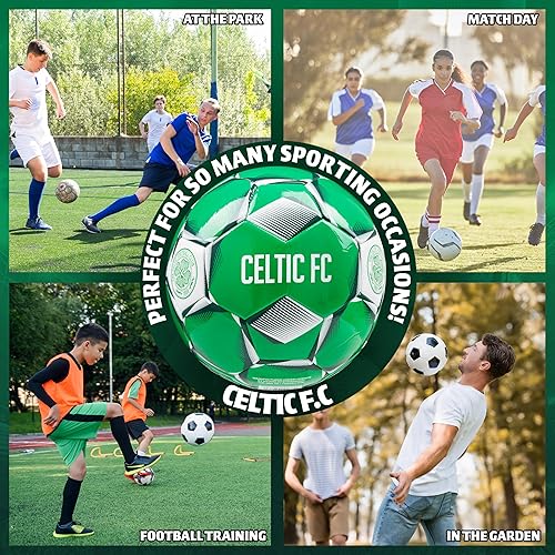 Miniatura 4 de Celtic F.C. Balón de fútbol para adultos, adolescentes y niños, entrenamiento, talla 3, 4 o 5, mercancía celta (verde, talla 4)