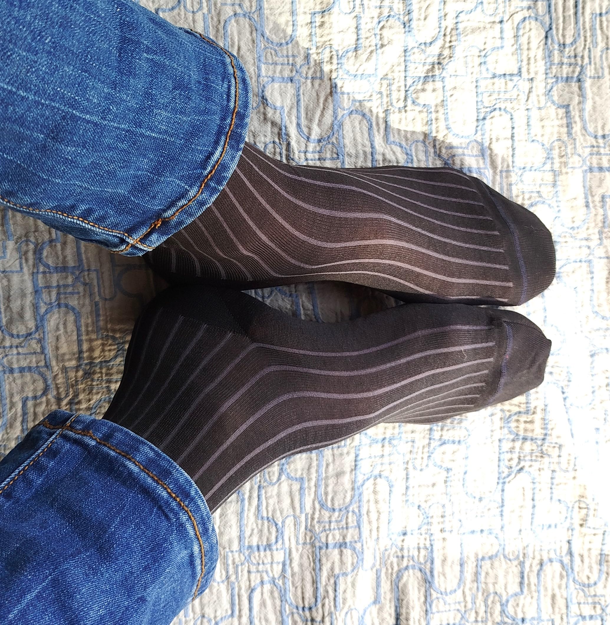 UPGRADE 3STYLE Lange Herrensocken aus Schottlandgarn, elegant, original Businnes, Unisex., COL2-3 Paar, 43-46