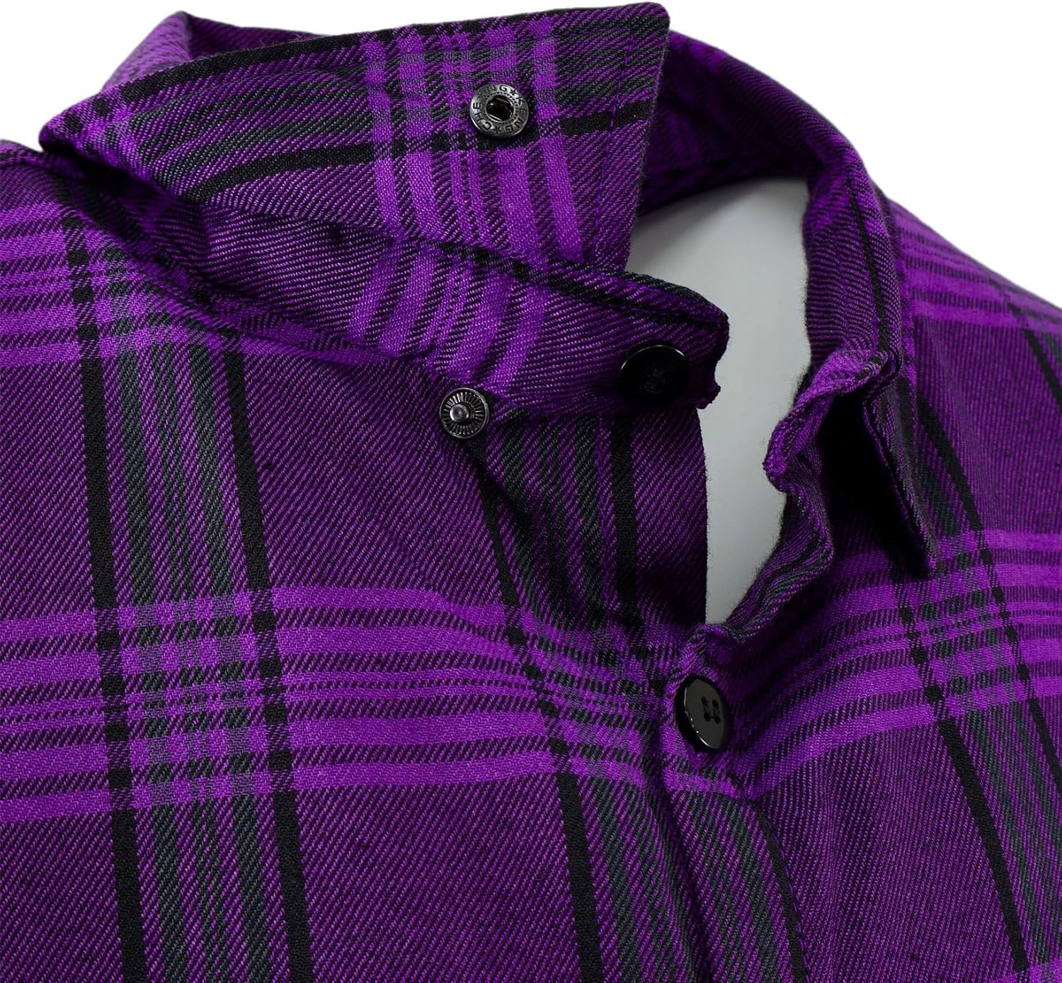 The Raven 2.0" Purple Flannel (Hidden Snap Collars) - Image 5