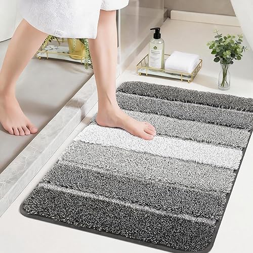 Miniatura 31 de COSY HOMEER Alfombras de baño de 24"x17", tapete de baño ultra suave y absorbente con respaldo de TPR antideslizante, lavable a máquina, alfombra