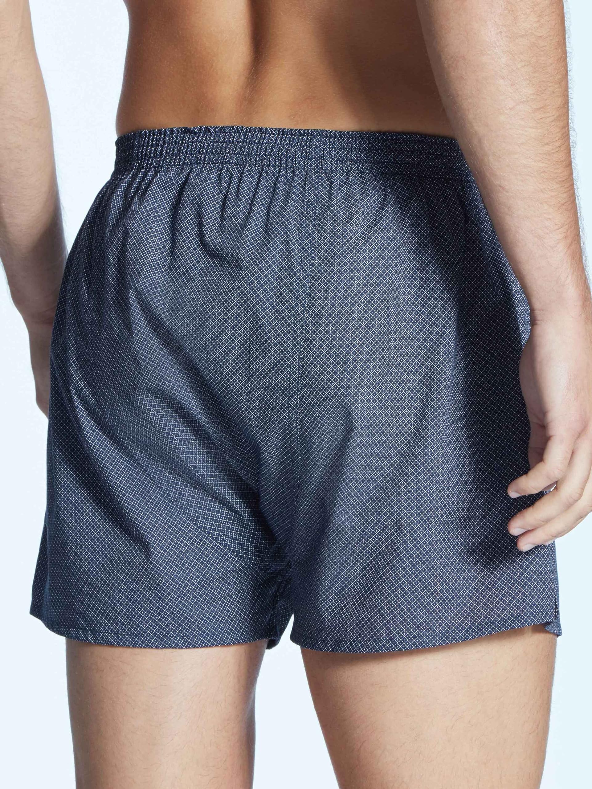 Jockey Boxer Woven - Baumwoll Boxershorts Herren im 3er Pack, Unterhose mit Eingriff und Knopf, atmungsaktive Unterwäsche für Männer, weicher Komfortbund, 3er Set