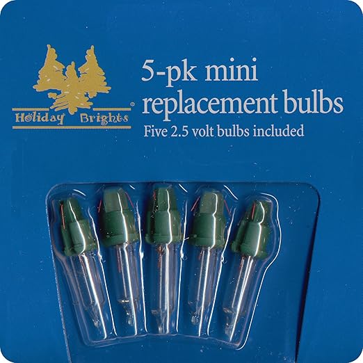 Pack of 5 Clear Steady Burning Mini Replacement Christmas