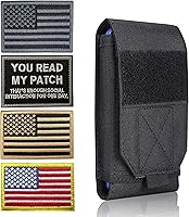 Vista 8 de Funda táctica negra Molle para teléfono celular, resistente al agua, para iPhone 11, 12, 13 Pro Max, Samsung S22, S21, S20, FE Note 20, A02S, menos