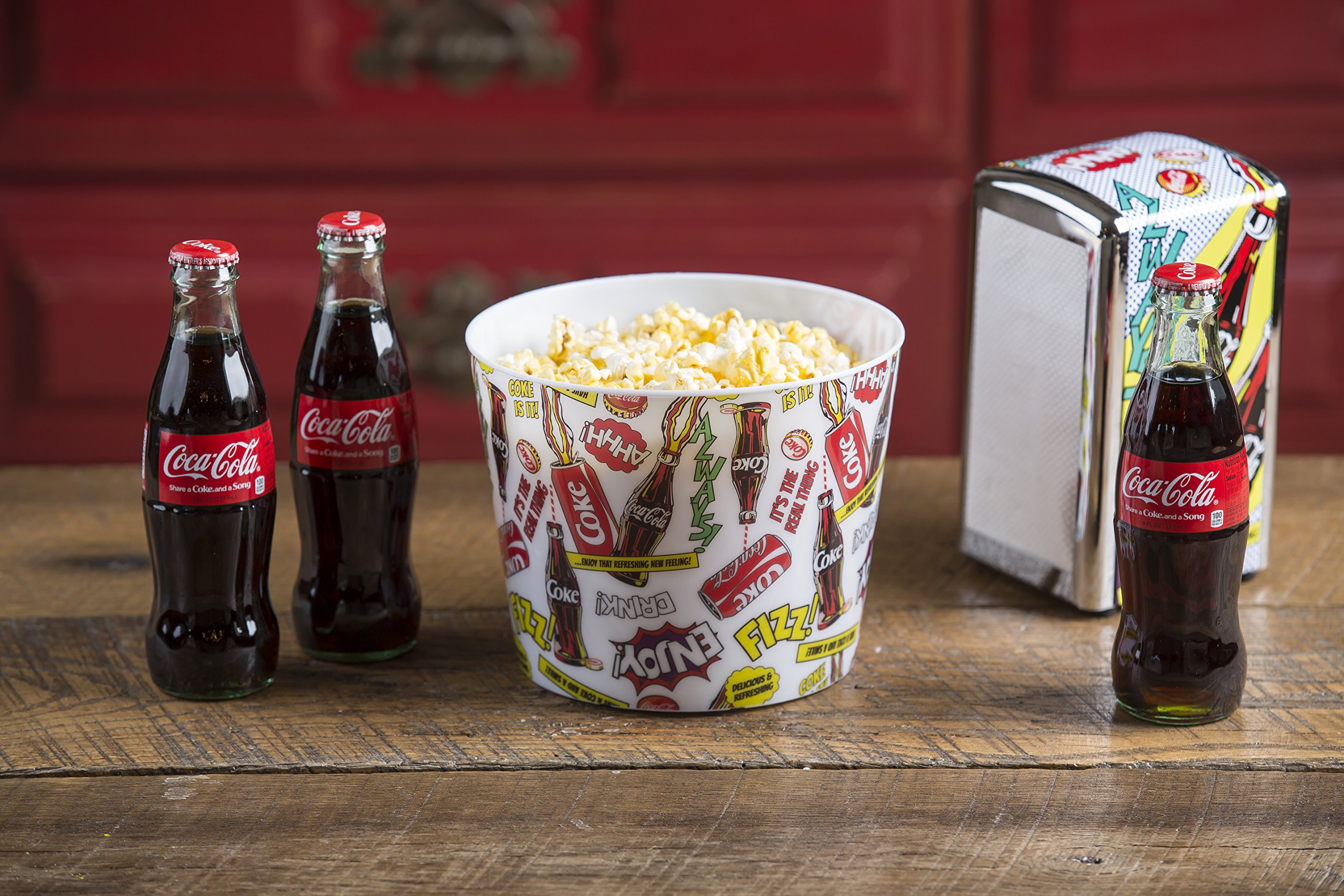 Amazon.com: TableCraft CC401 Coca-Cola Popcorn/Snack Bucket “Pause
