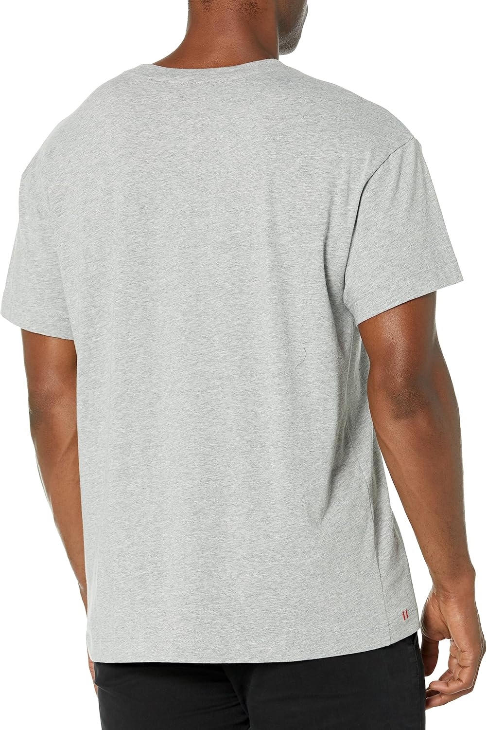 Hugo Mens Block Front Back Logo Cotton T-Shirt - Image 2