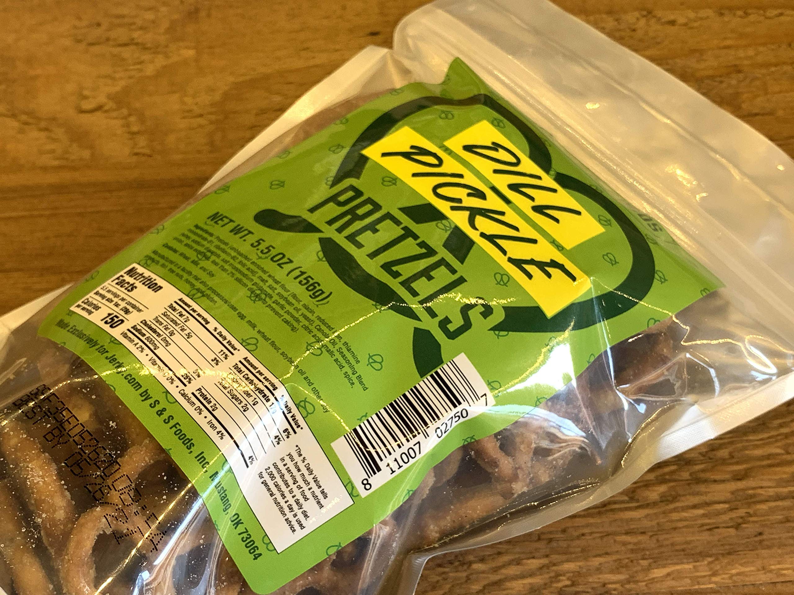 Bricktown GoodsDill Pickle Gourmet Flavored Pretzels - Small Batch, Artisan Recipe - 5.5 oz. - Crispy, Savory Snack - Perfect Healthy Snacks for Kids & Pretzels Lovers