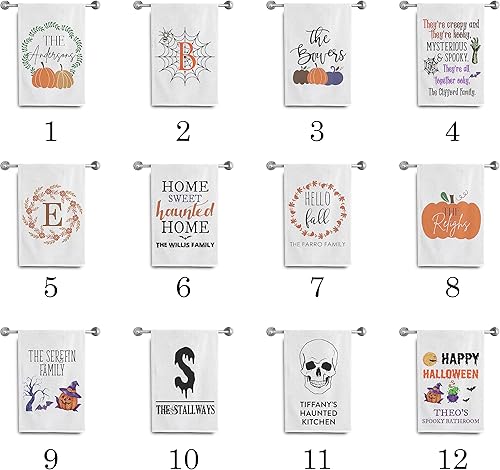 Miniatura 6 de Toallas personalizadas de Halloween Toallas de cocina de otoño Toallas de Halloween personalizadas Decoración de Halloween Toallas de cocina de