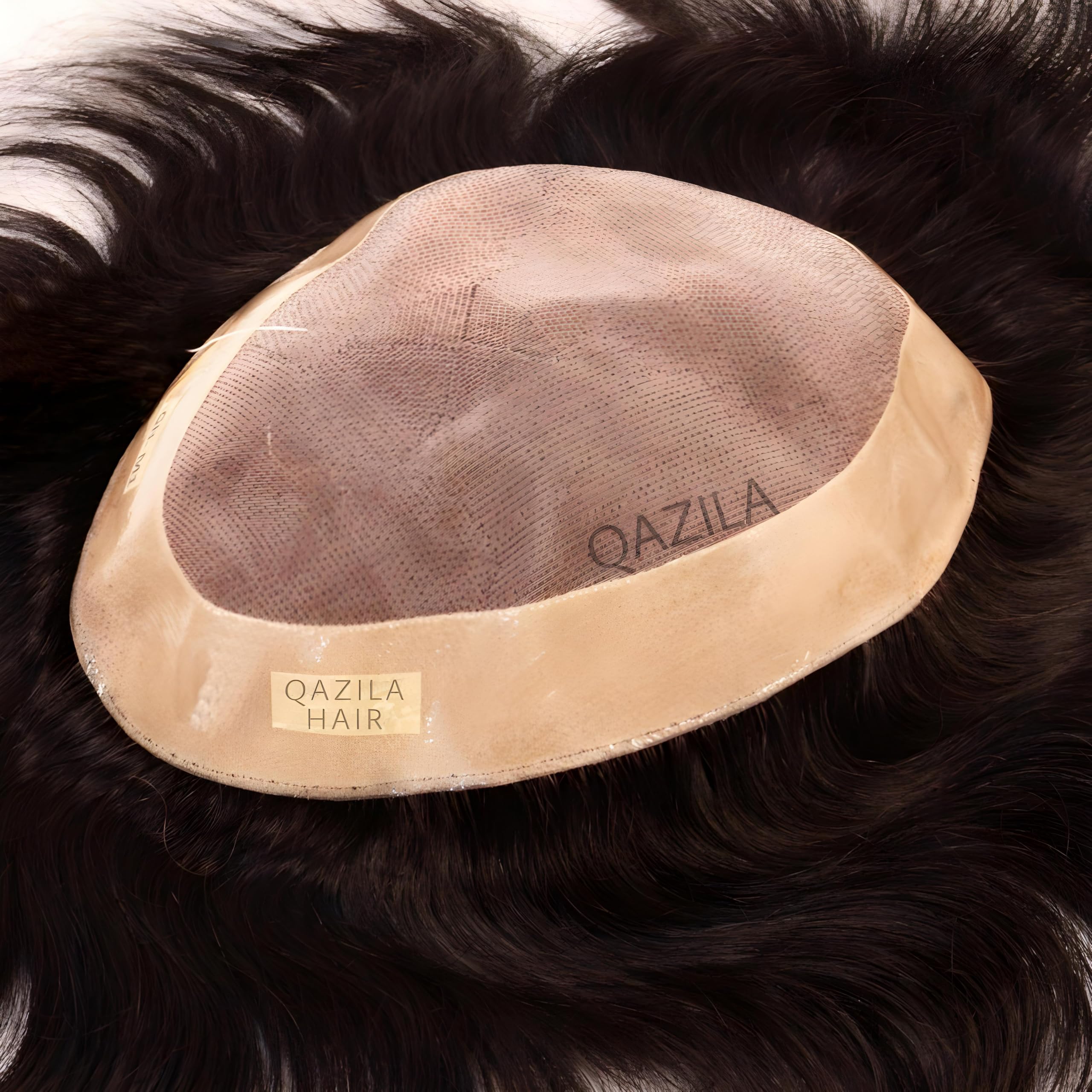 Qazila Monofilament Hair Patch for Men | 100% Natural Human Hair | Freestyle | Durable Base for Longer Life upto 8-12 Months | Easy to Clean, Self-Service & Install | Natural Black | 8x6 inches-picture-44