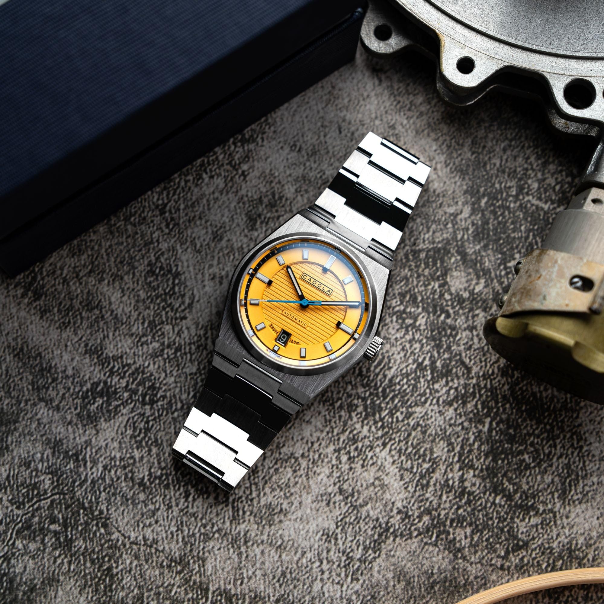 Cadola Lydden Hill CD-1056 - Orologio automatico da uomo, 41 mm, con cinturino in acciaio inossidabile massiccio