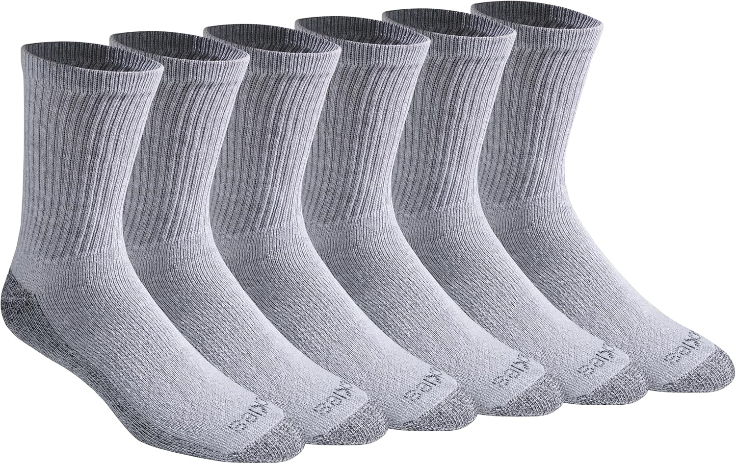 Dickies Men's Dri-Tech Mid-Crew Moisture Wicking Socks - Comfort Crew Socks 6/12 Pack All-Day Dry Comfort