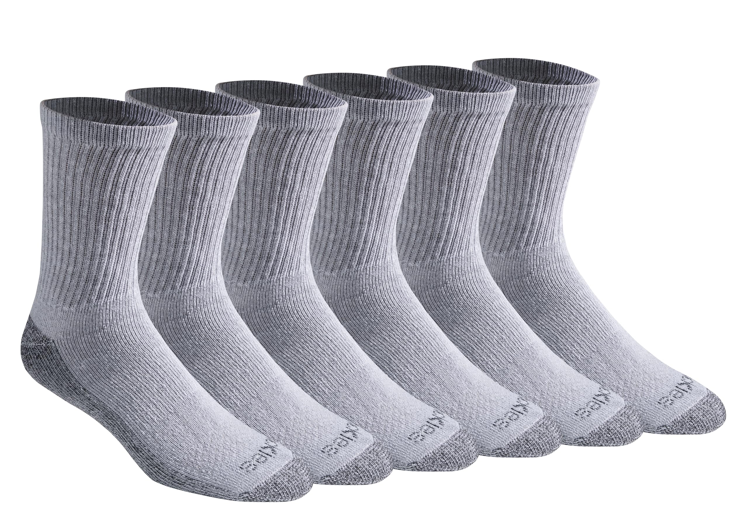DickiesMen's Dri-tech Moisture Control Mid-crew Comfort Length Socks, Available in M-xl (6, 12 Pairs)