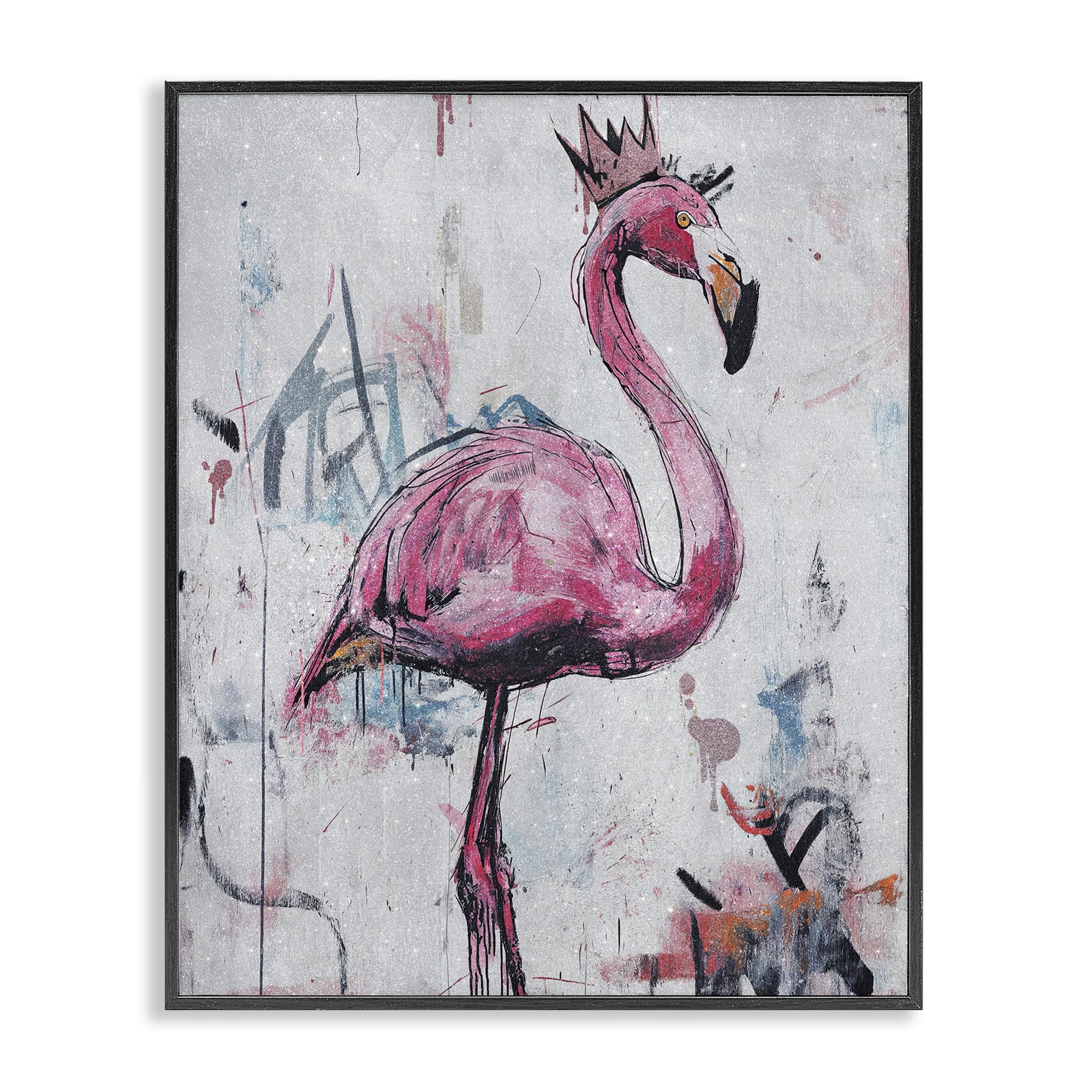 Stupell Industries 'Urban Feather Glow', Framed Giclee Art, Black, 11 x 14 Inches, Easy to Hang and Sturdy, Made in USA, by Svetlana Aleynikova