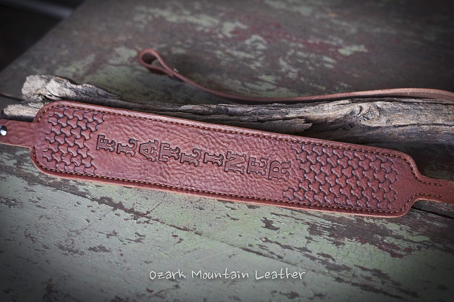 Custom Leather Rifle Sling with Tooling Cobra Style Three Colors to Choose from
