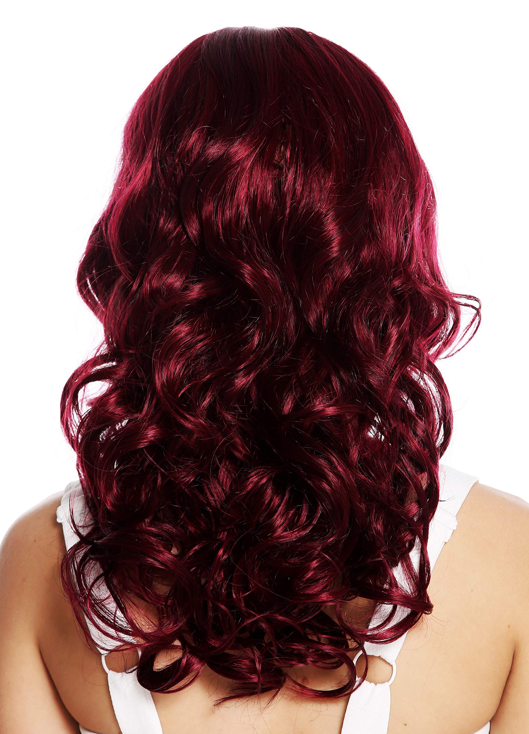 WIG ME UP - VK-46-258 quality women's wig long curls classy noble curled diva dark red, Lacquer red (258), Länge: ca. 50 cm - Image 4