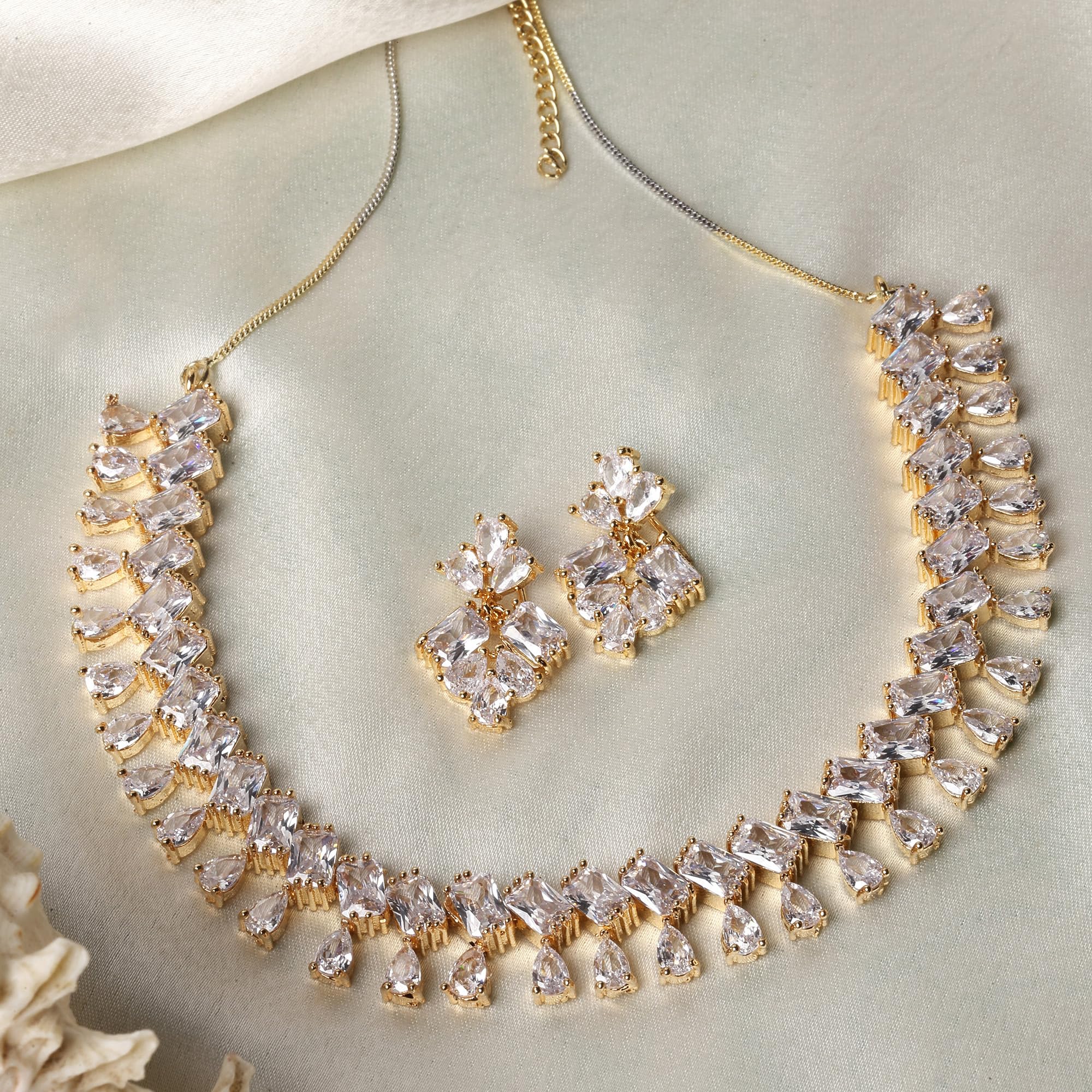 American Diamond Studded Necklace Set