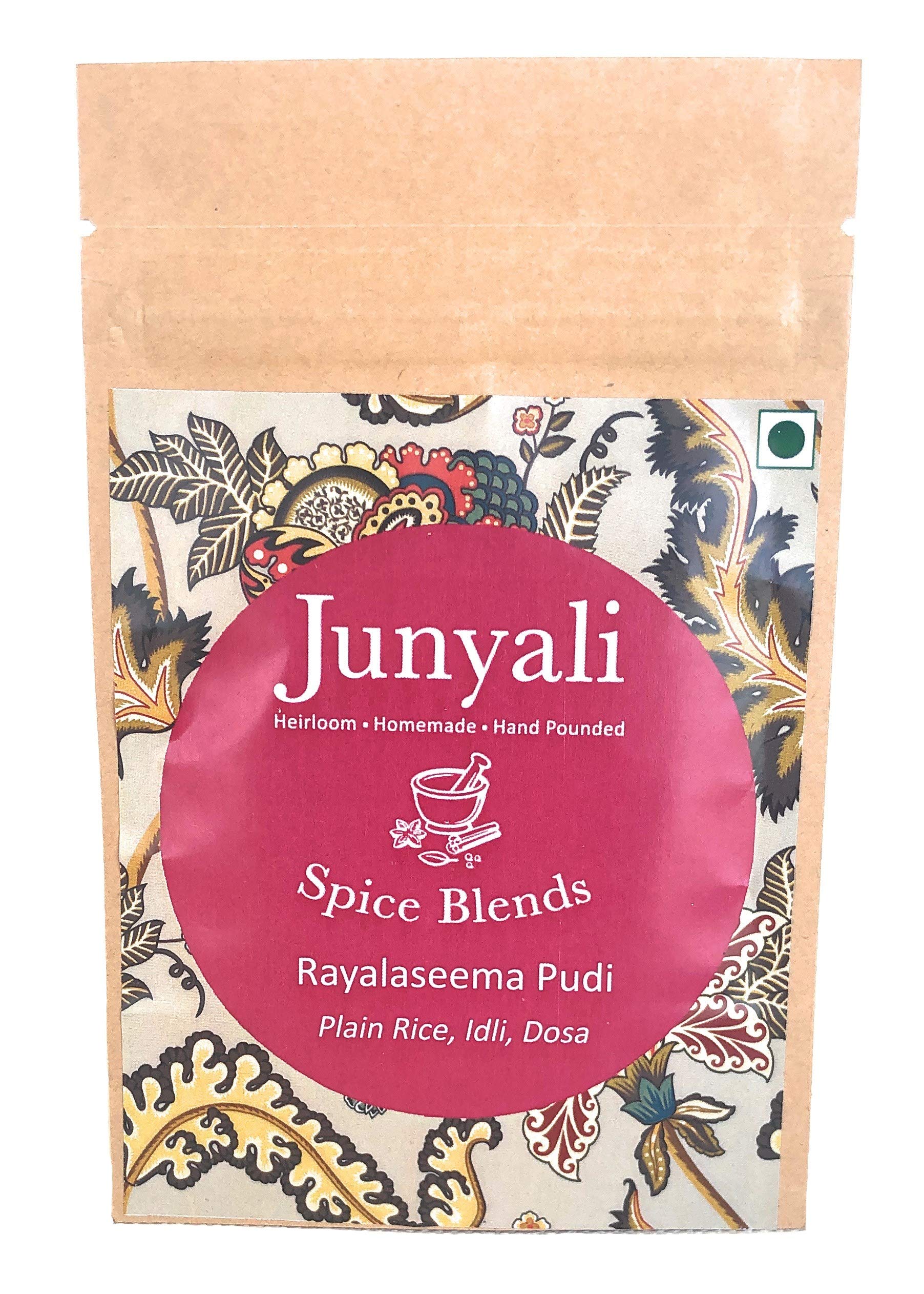 Cafe Junyali Punjabi Channa & Kaali Daal Masala, Sawantwadi Garam Masala, Rayalaseema Podi Spice Blends Combo Pack - 50g (Pack of 3) Heirloom, Homemade & Hand-Pounded, Pure Natural & Organic 2