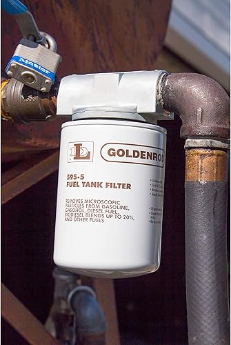 Miniatura 3 de Dutton-Lainson Company - Recipiente de filtro de tanque de combustible Goldenrod (595-3/4) con accesorios de tapa superior NPT de 3/4 pulgadas,