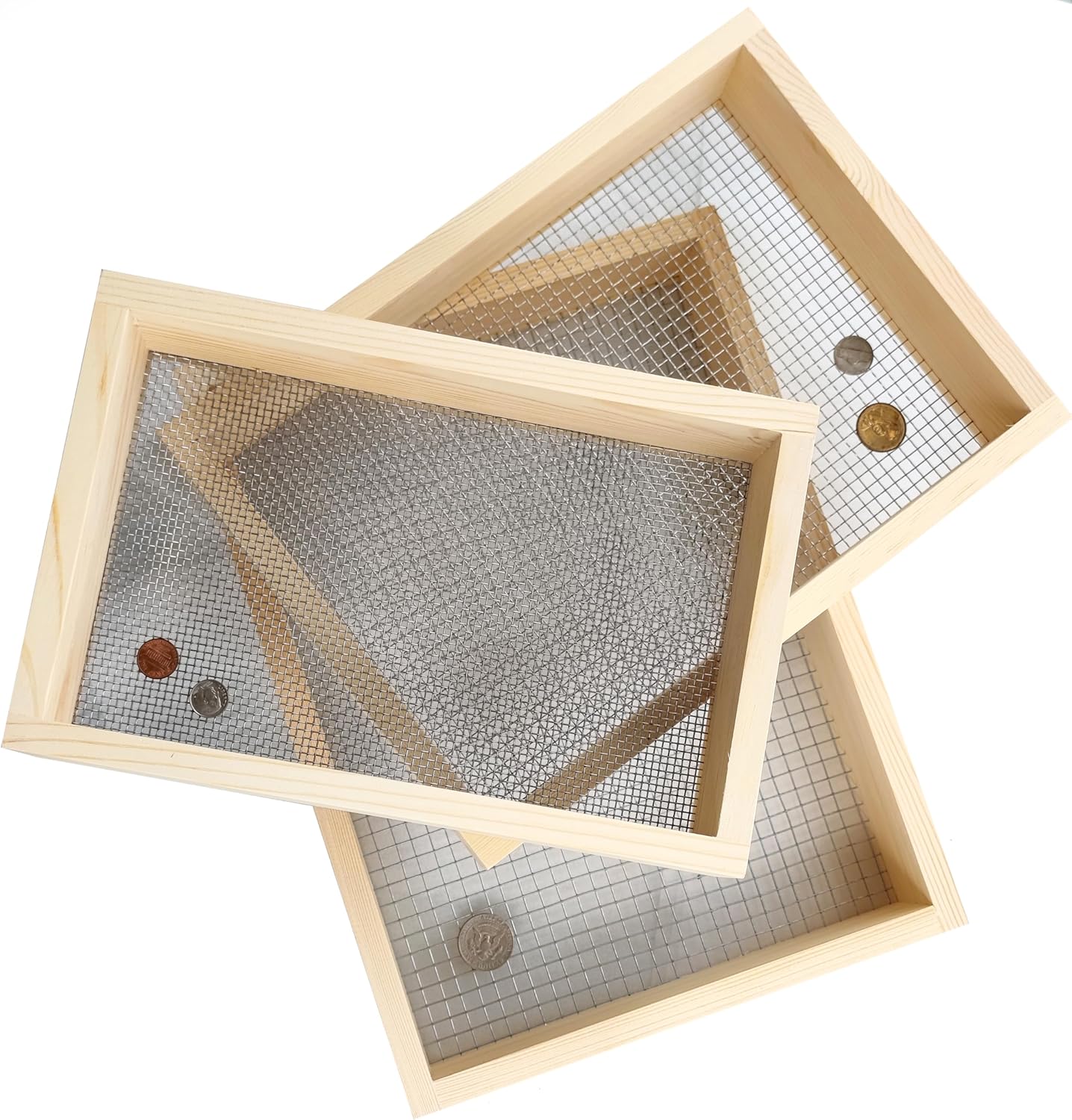 Wood Soil Metal Dirt Purpose Garden Rock Compost Sifter for Gardening ﻿ (3 Pcs Sifter)