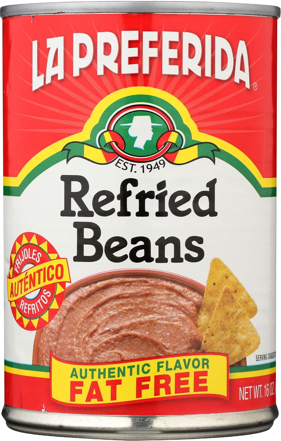 La Preferida Refried Beans Fat Free, 16 Oz Everything Else