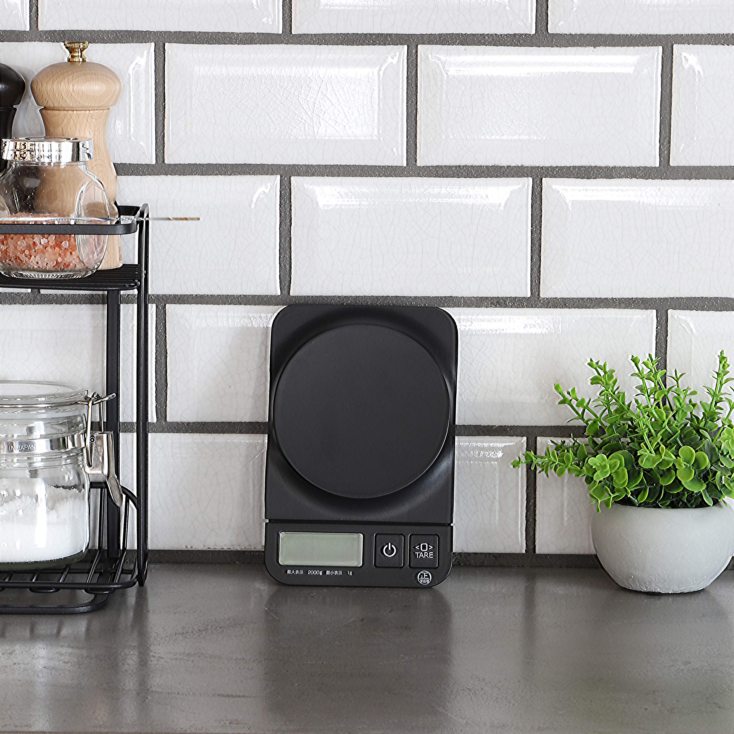 Amazon｜【BLKP】 パール金属 キッチン スケール 限定 マット ブラック