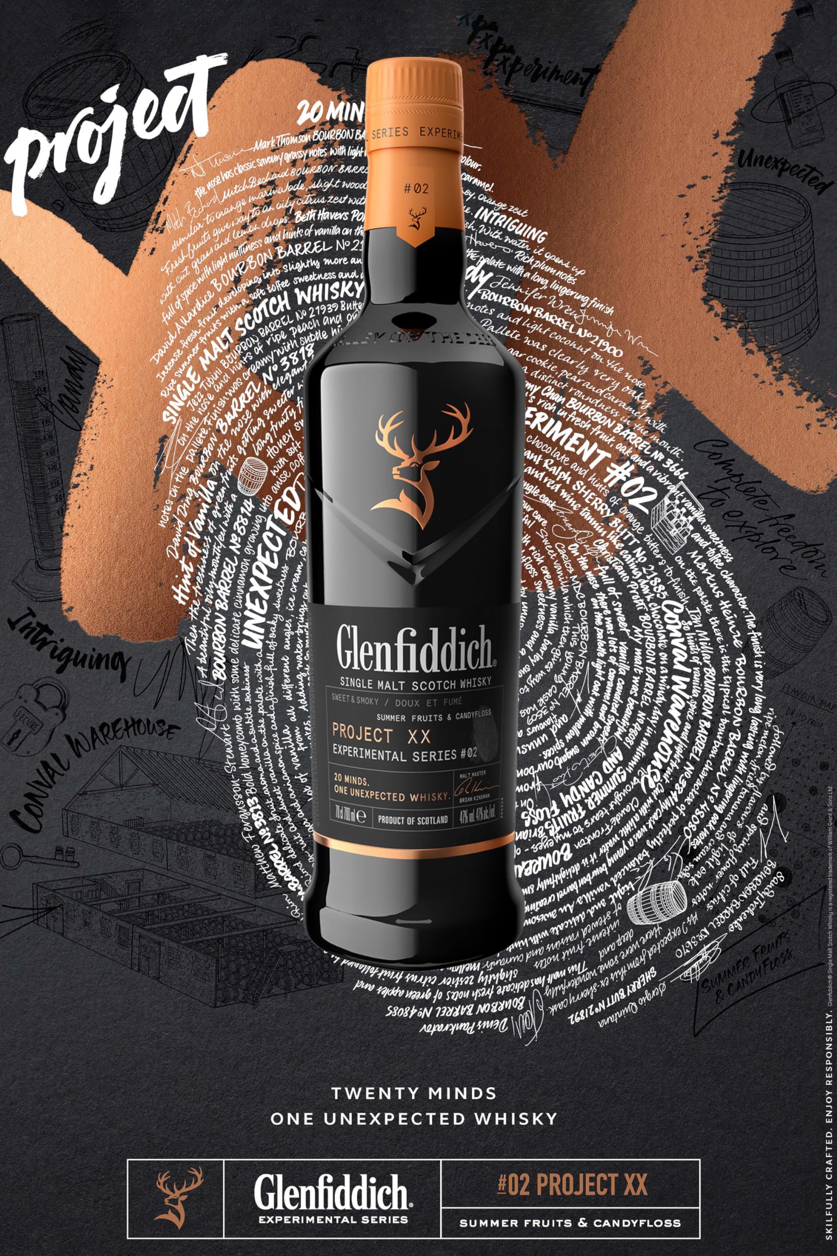 Glenfiddich Single Malt Scotch Whisky Experimental Series Project XX mit Geschenkverpackung, 70cl - limitierte Premium-Auflage