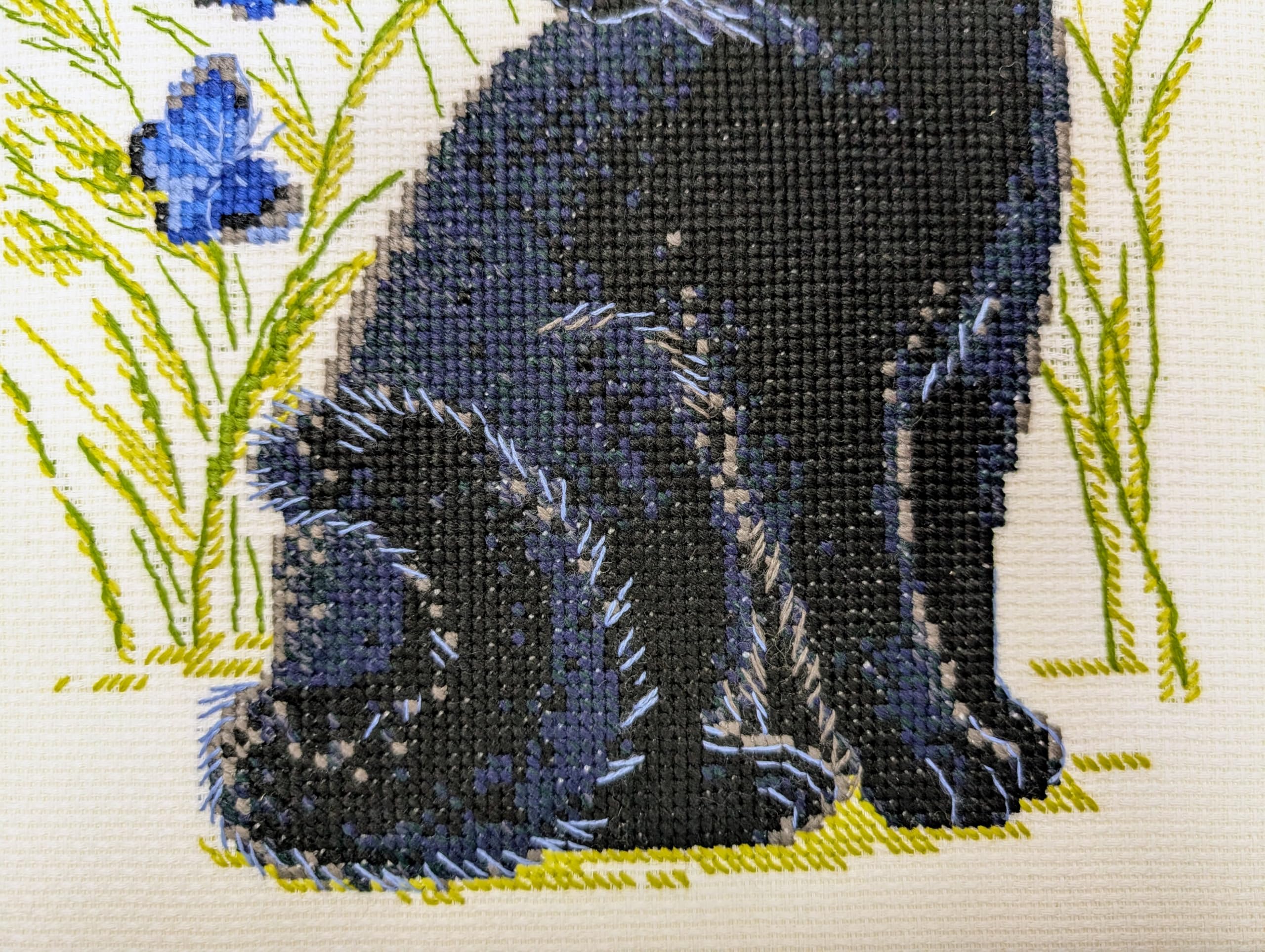 Riolis Kreuzstich-Set 'Freche Ziege' - Vollpackung Mit Garn, Nadel & AIDA-Stoff (30x40 Cm)