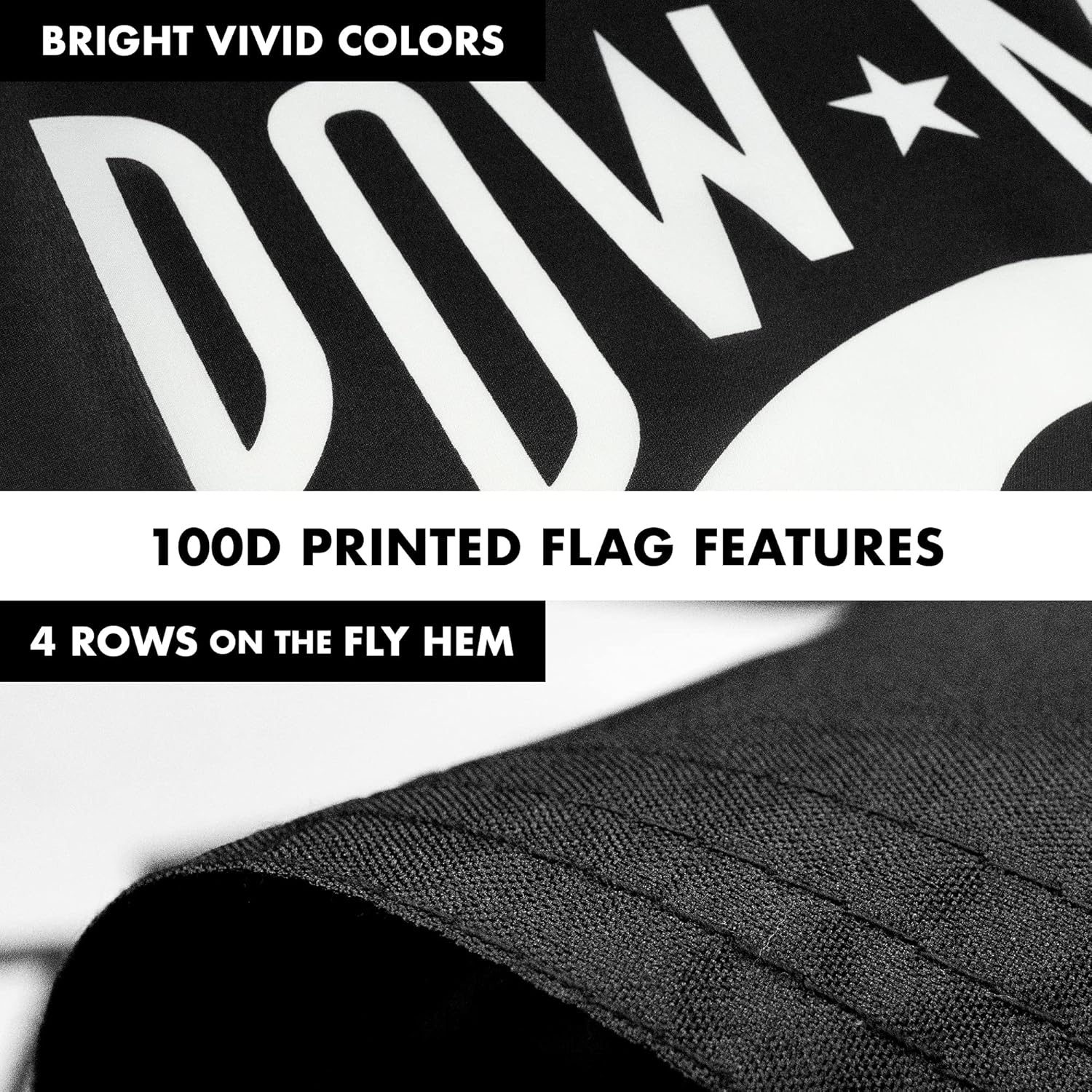 G128 Combo Pack: 6 Ft Aluminum Spinning Flagpole (White) & POW MIA Flag 3x5 Ft, LiteWeave Series Printed 100D Polyester | Pole with Flag Included