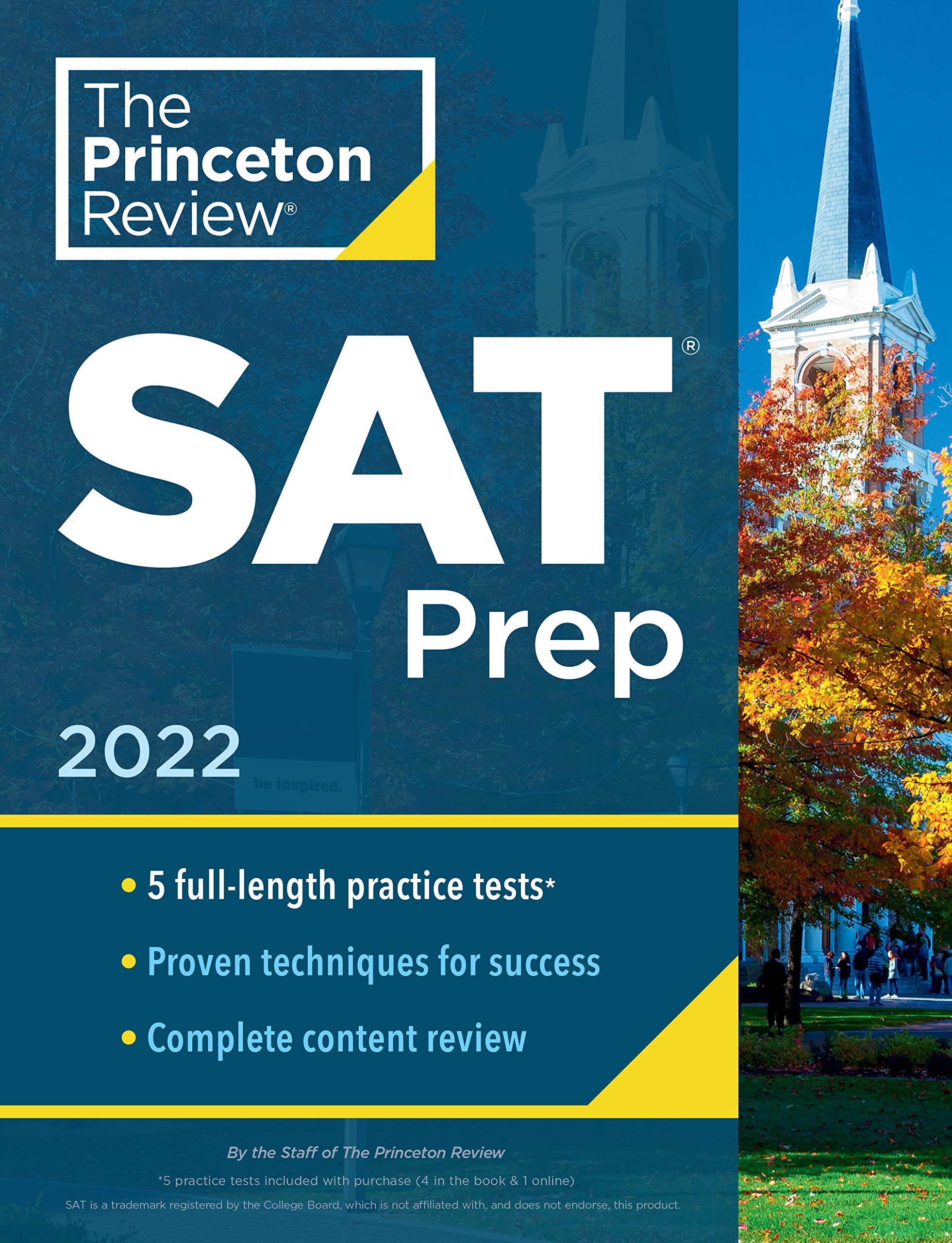 Princeton Review Publishing Corporation SAT Prep, 2022: 6 Practice Tests + & Techniques + Online Tools