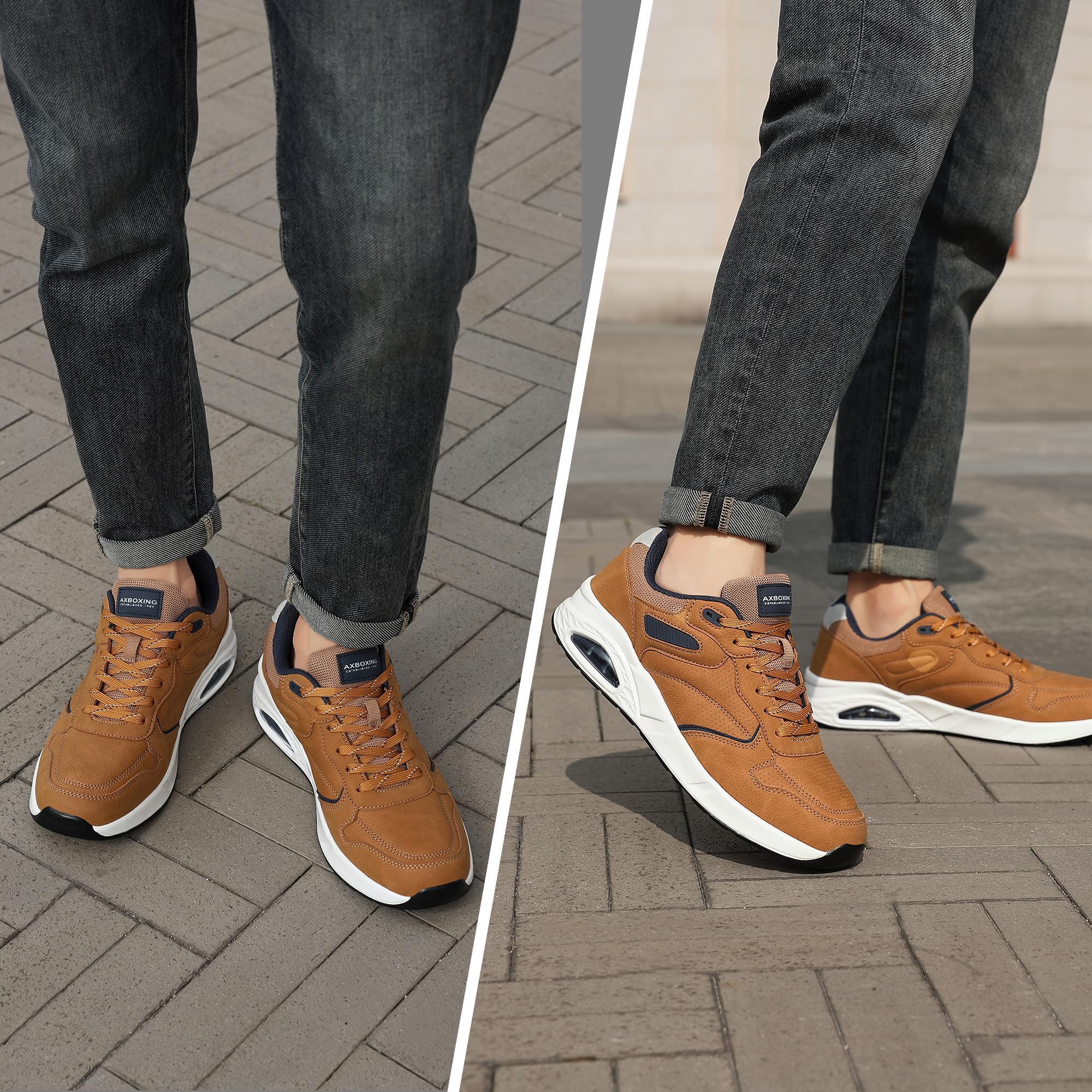 AX BOXING Zapatillas Hombre Casual Sneaker Ligera Zapatos Deportivos Transpirable Trainers Tamaño 41-46 EU