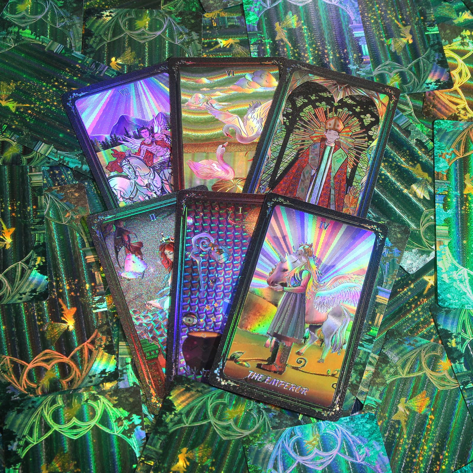12 x 7 cm Navette Miroir Tarot, Divination, Prédiction, Tarot Carte Cadeau