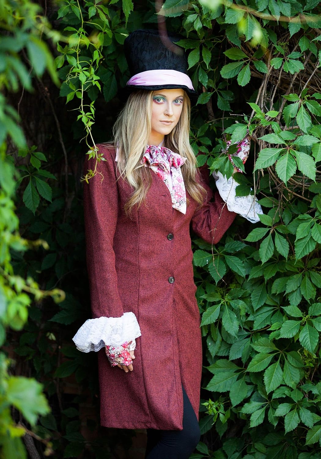 Mad Hatter Costume for Women, Wonderland Dress-Up, Top Hat Outfit for Halloween & Cosplay - Image 3