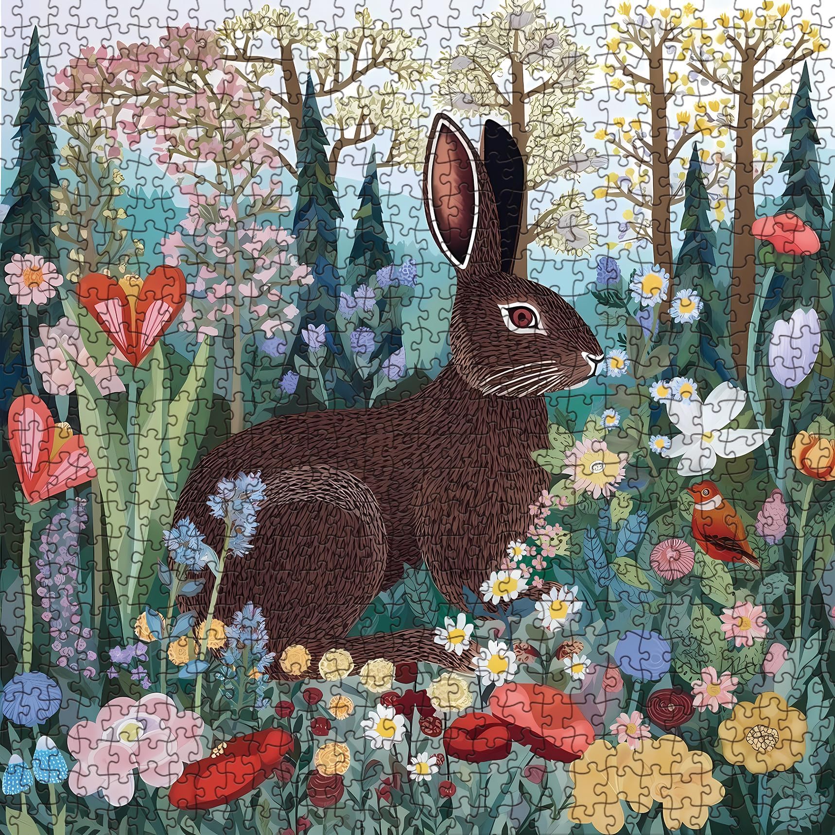 ★Original ART  ‘RABBIT' White Rabbit Original Painting Alice's A, Painting by Oksana