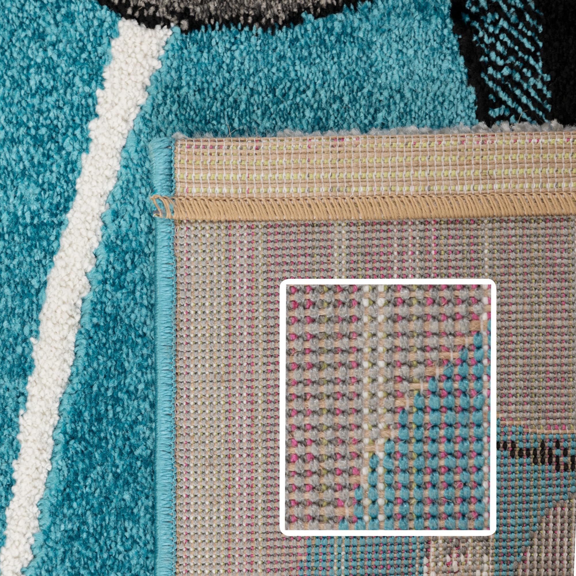 Carpettex Tapis pour Enfants avec Un Design de Voitures de Course pour la Chambre de bébé, Facile à Entretenir, Couleur: Bleu, Taille: 80 x 150 cm